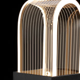 Oval Chandelier With Acrylic Heads And Black Rod For Modern Living Room - Available In Warm/White