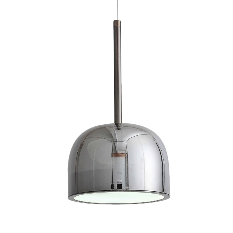 Contemporary Black Dome Pendant Light For Study Room - Metal Hanging Ceiling Fixture