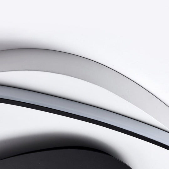 Modern Black Triangle Led Ceiling Light Fixture - Warm/White Acrylic Flush Mount Lighting