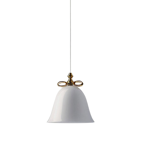 Contemporary Glass Bell Pendant Light - White/Brown/Clear Ideal For Dining Room Ceiling