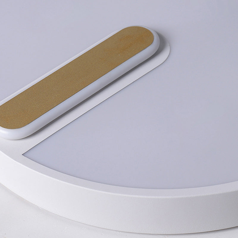 Minimalist Round Ceiling Light With Led & Remote - Black/White Acrylic 18/21.5 Wide Warm/White