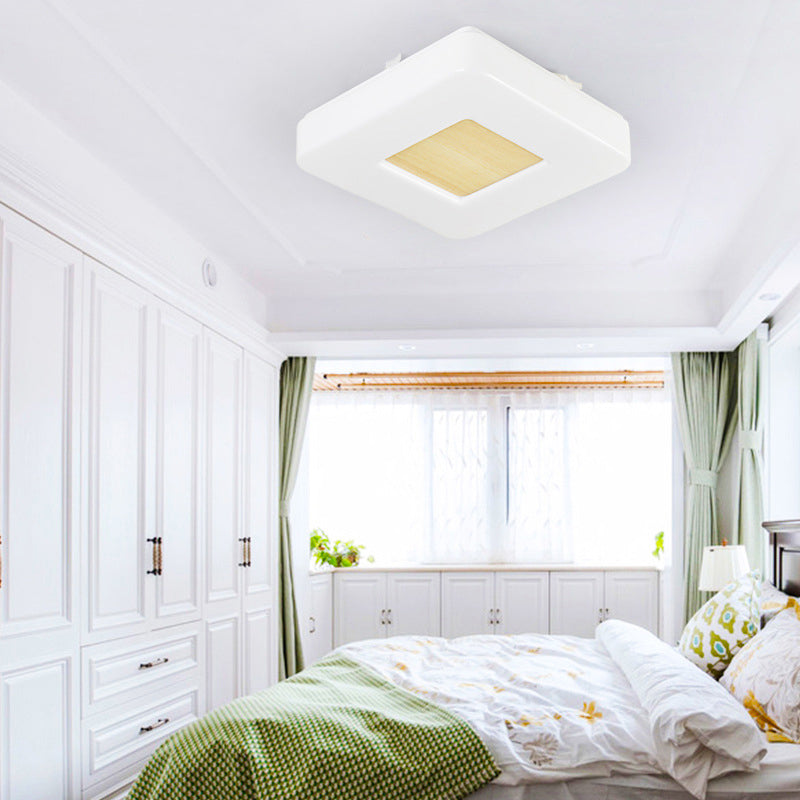 Modern Square Flush Mount Led Ceiling Light In Warm/White - Wide Acrylic Fixture 8’/14.5’/18.5