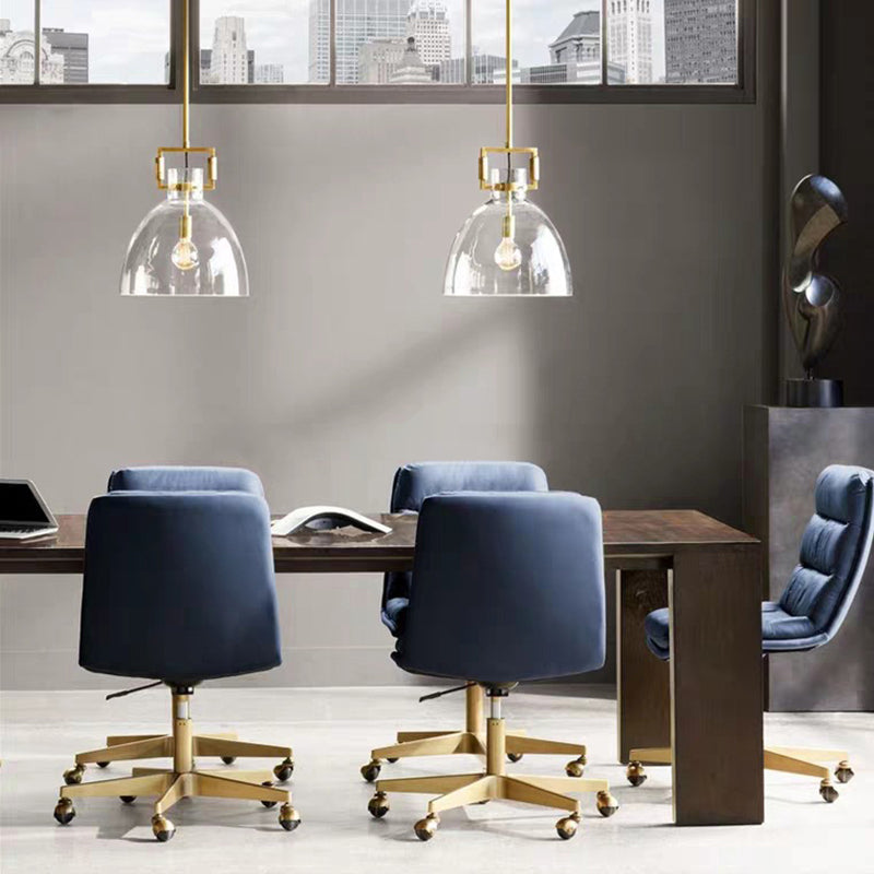 Postmodern Brass Pendant Light With Clear Glass Shade - Dome/Globe/Cone Design 12’/12.5’/14’ Wide