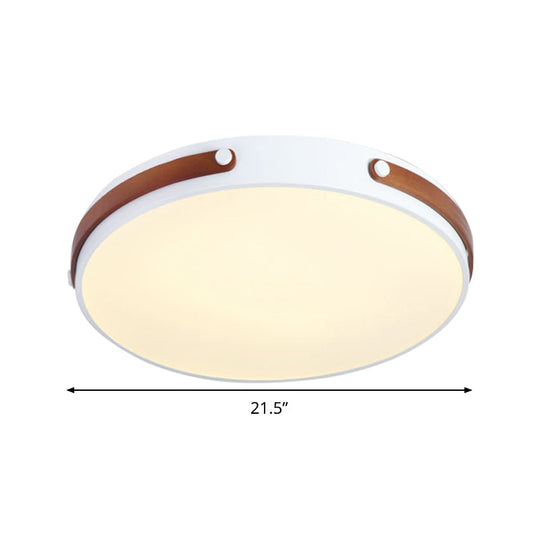 Modernist Acrylic Led Ceiling Lamp Warm/White Light 16/21.5 Wide