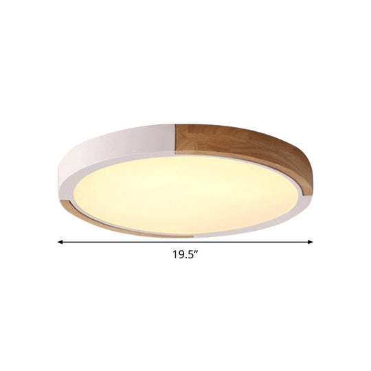 Circular Macaron Led Flush Mount Ceiling Light In 3 Colors And 2 Options 16’/19.5’ Wide