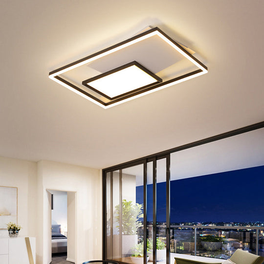 Flush Mount Led Rectangle Ceiling Light