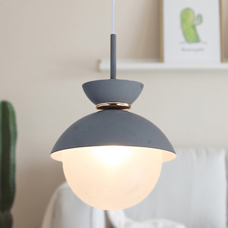 Macaron Flared Pendant Light: Gray/Blue/Pink Ideal For Dining Room Grey