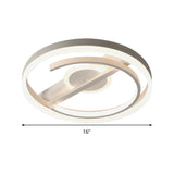 Contemporary Circle Acrylic Ceiling Mounted Led Flush Light - 16/19.5 Wide Black/White Warm/White/3