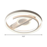 Contemporary Circle Acrylic Ceiling Mounted Led Flush Light - 16/19.5 Wide Black/White Warm/White/3