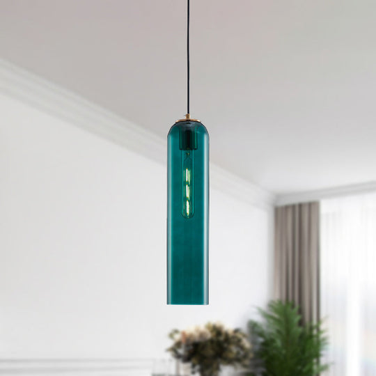 Nordic Style Green Glass Pendant Light For Bedroom