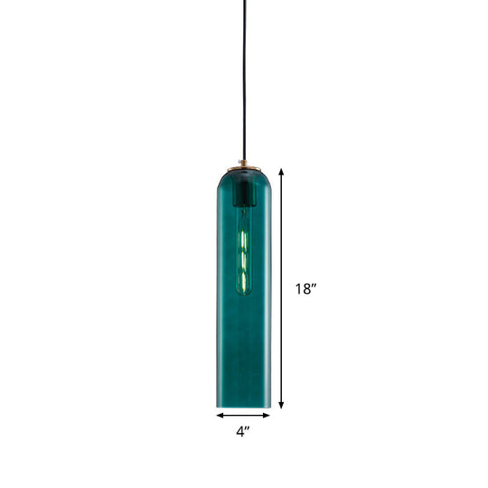 Nordic Style Green Glass Pendant Light For Bedroom