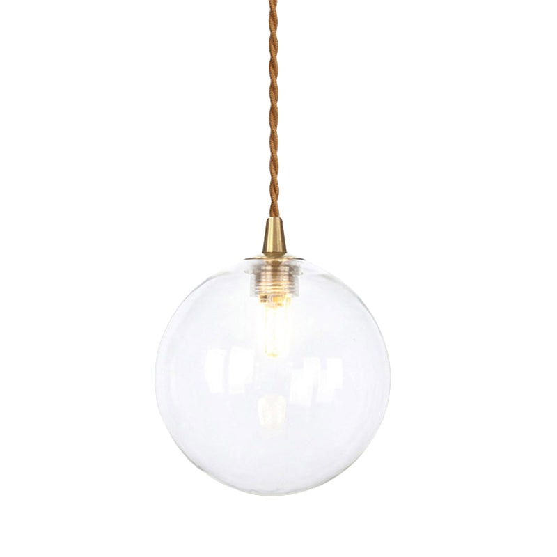 Amber/White/Red Macaron Glass Pendant Light Fixture - 1 Suspension With Rope For Bedroom