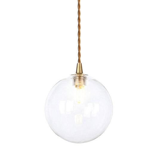 Amber/White/Red Macaron Glass Pendant Light Fixture - 1 Suspension With Rope For Bedroom