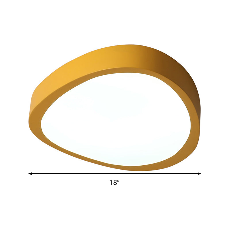 Triangle Acrylic Shade Led Flush Mount Ceiling Light In Warm/White 14’/18’/21.5’ Long For