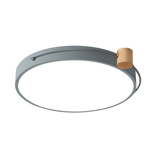 Led Flush Mount Lighting Fixture In Warm/White Light For Living Room Ceiling - Grey/White/Green