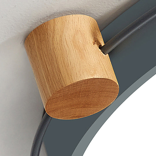 Led Flush Mount Lighting Fixture In Warm/White Light For Living Room Ceiling - Grey/White/Green