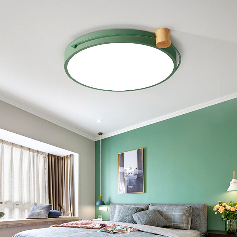 Led Flush Mount Lighting Fixture In Warm/White Light For Living Room Ceiling - Grey/White/Green