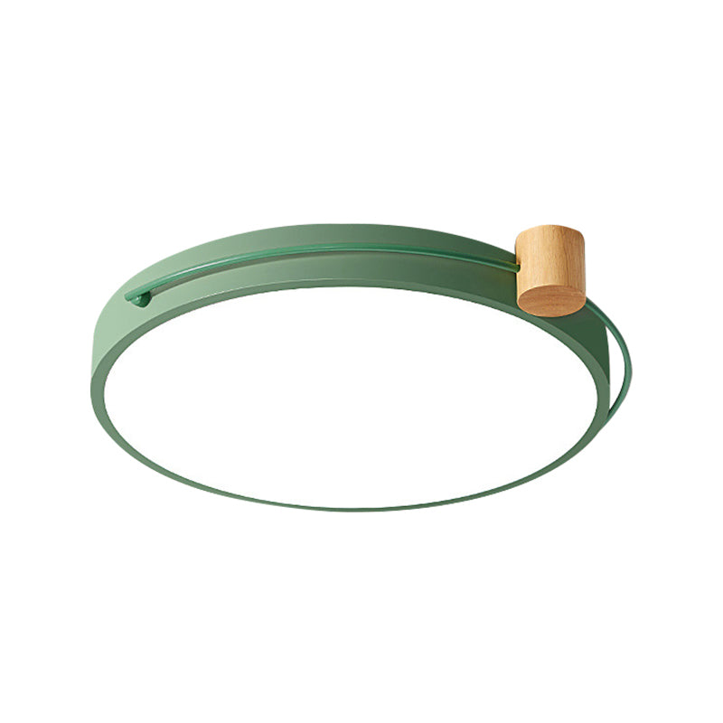 Led Flush Mount Lighting Fixture In Warm/White Light For Living Room Ceiling - Grey/White/Green