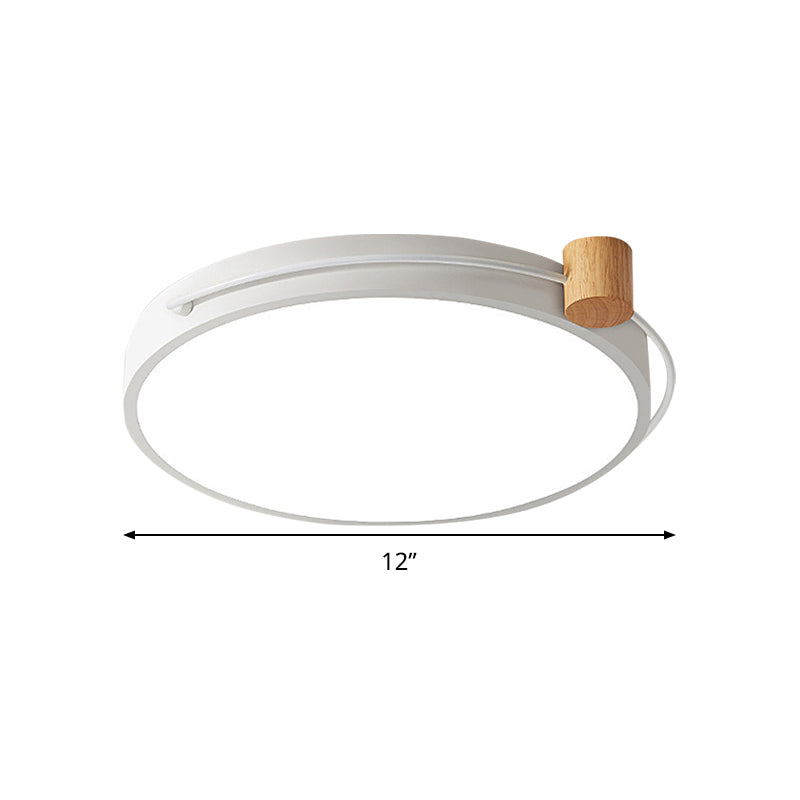 Led Flush Mount Lighting Fixture In Warm/White Light For Living Room Ceiling - Grey/White/Green