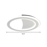 Contemporary Metal Led Flush Light With Halo Ring In Black/White - Warm/White Ceiling Mount Lamp
