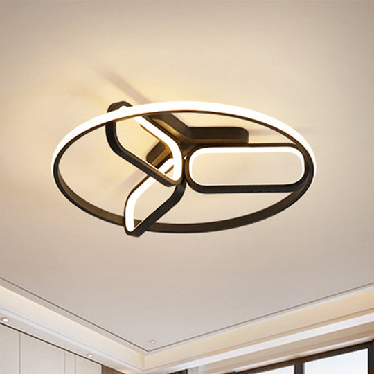 Modern Acrylic Circular Flush Light: 18’/21.5’ Wide Led Bedroom Ceiling Mount Lamp In