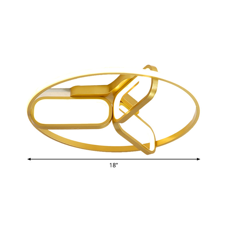 Modern Acrylic Circular Flush Light: 18’/21.5’ Wide Led Bedroom Ceiling Mount Lamp In