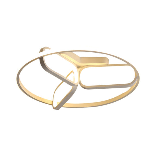 Modern Acrylic Circular Flush Light: 18’/21.5’ Wide Led Bedroom Ceiling Mount Lamp In