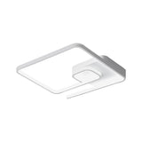 Nordic Squared Flush Lighting Slim Acrylic Led Ceiling Mount - 16.5/20.5 W White/Black Warm/White