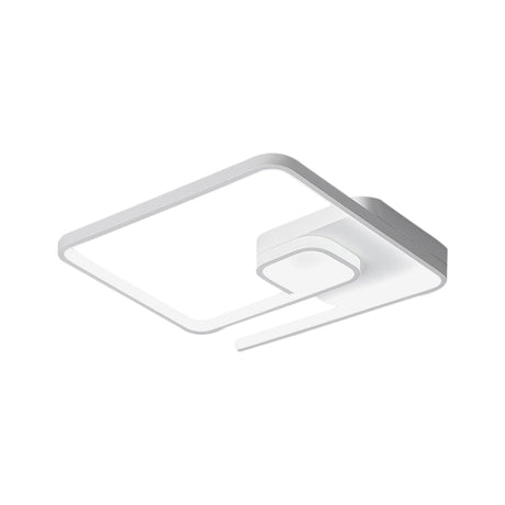 Nordic Squared Flush Lighting Slim Acrylic Led Ceiling Mount - 16.5/20.5 W White/Black Warm/White