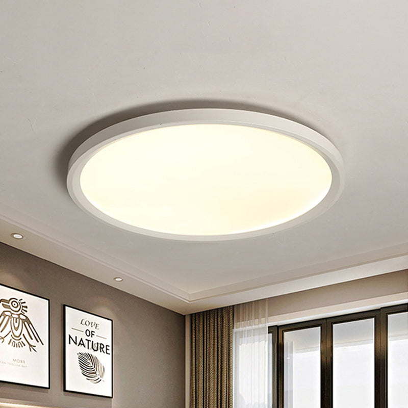 Minimalist White Disc Flush Light - Super Thin Acrylic Led Ceiling Lamp 16’/19.5’/23.5’ Dia