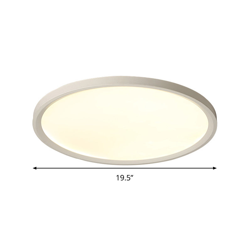 Minimalist White Disc Flush Light - Super Thin Acrylic Led Ceiling Lamp 16’/19.5’/23.5’ Dia
