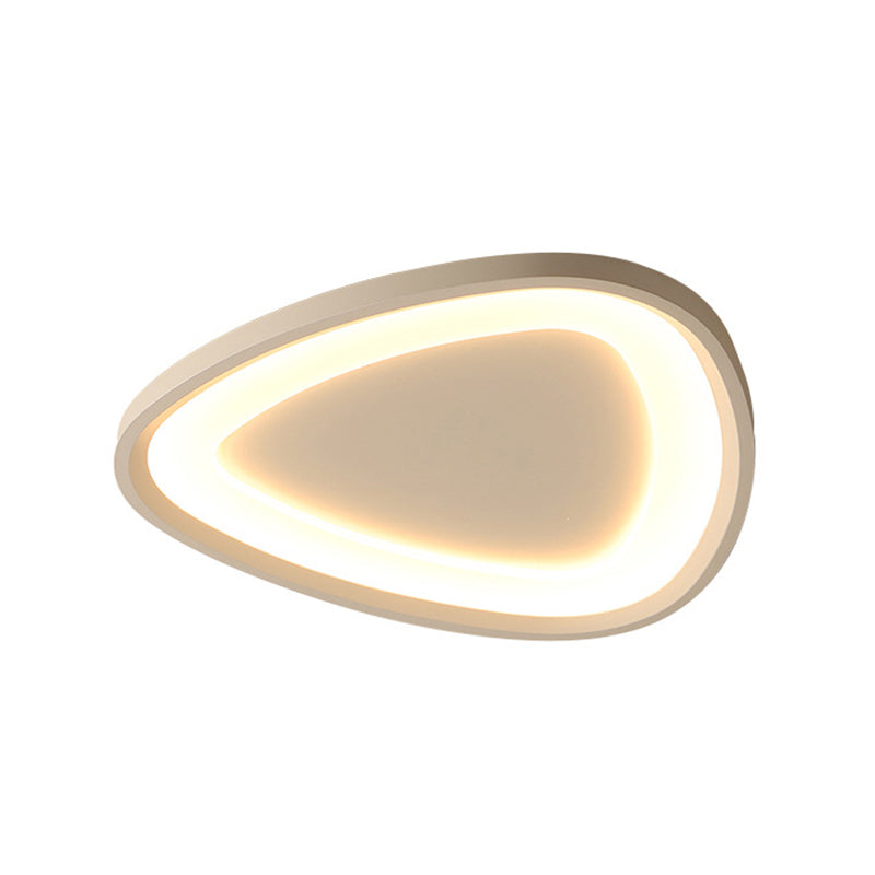 Modern Triangle Ceiling Mount Light - 18’/23.5’ W Stylish Metal Led Flush Lighting Warm/White