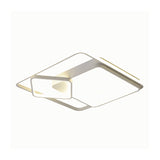 18’/21.5’ Square Led Flush Mount Light - Contemporary Acrylic Ceiling Lamp Warm/White Remote