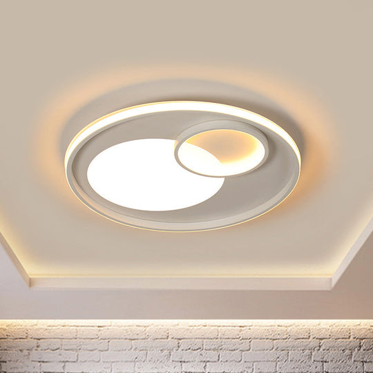 Modernist Led Acrylic Ceiling Light Fixture - 18/21.5 Diameter Warm/White Remote Control Dimming