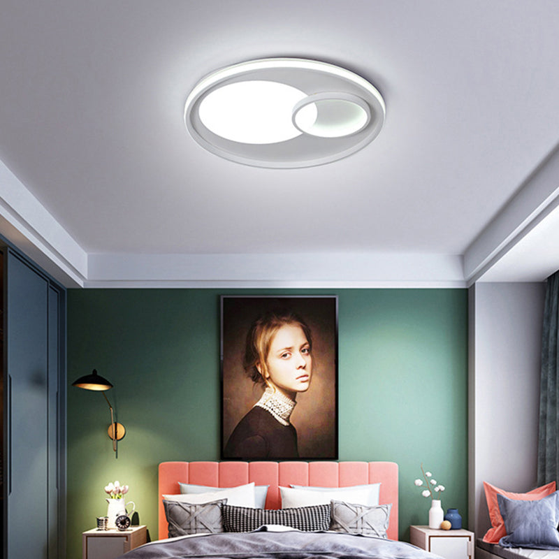 Modernist Led Acrylic Ceiling Light Fixture - 18/21.5 Diameter Warm/White Remote Control Dimming