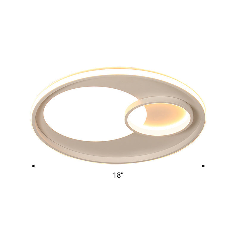 Modernist Led Acrylic Ceiling Light Fixture - 18’/21.5’ Diameter Warm/White Remote Control Dimming