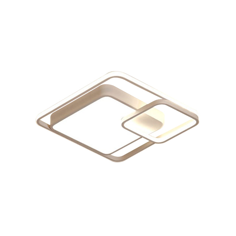 16-35.5’ W Modern White Rectangle Ceiling Light With High Penetrated Acrylic Led - Flushmount In