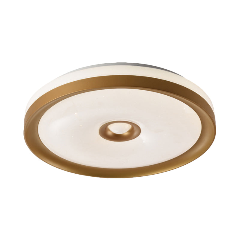 Macaron Flush Mount Led Ceiling Lamp - Grey/Pink/Brown Round Design With High Penetrated Acrylic