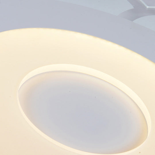 8’/16.5’/20.5’ W White 8 - Petal Flush Mount Ceiling Light - Nordic Frosted Acrylic Led Lamp