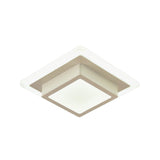 Contemporary Mini Round/Square Flush Mount Ceiling Light In Black/White With Metal Finish - Led
