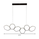 Contemporary Metal Honeycomb Chandelier With 6 Warm/White Lights For A Stylish Ceiling