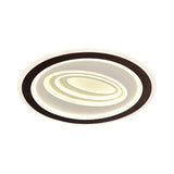 Modern Flush Mount Ceiling Light With Acrylic Led Black & White 3-Gear Settings