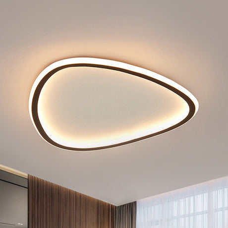 Minimalist Black Led Teardrop Metal Ceiling Light - Warm/White/3 Color Options 15/19 Width / 15 Warm