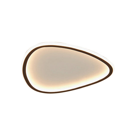 Minimalist Black Led Teardrop Metal Ceiling Light - Warm/White/3 Color Options 15’/19’ Width