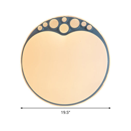 Sky Blue Apple Ceiling Lamp With Led Light In Warm/White/3 Colors