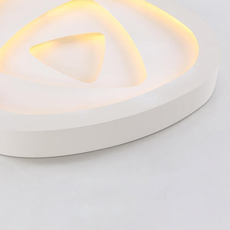 Nordic Style Triangle Ceiling Light - Acrylic White Led With Remote Control Dimming (16.5’ Or
