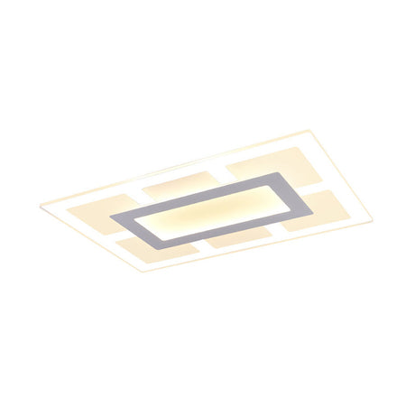 Modern White Rectangle Ceiling Light - Acrylic Led Flush Mount Warm/White (23.5’/35.5’ Wide)