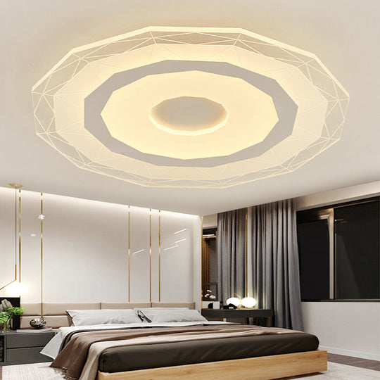 19.5’/23.5’ Ultra - Thin Ceiling Lamp Simple Style Acrylic White Led Flush Mount –