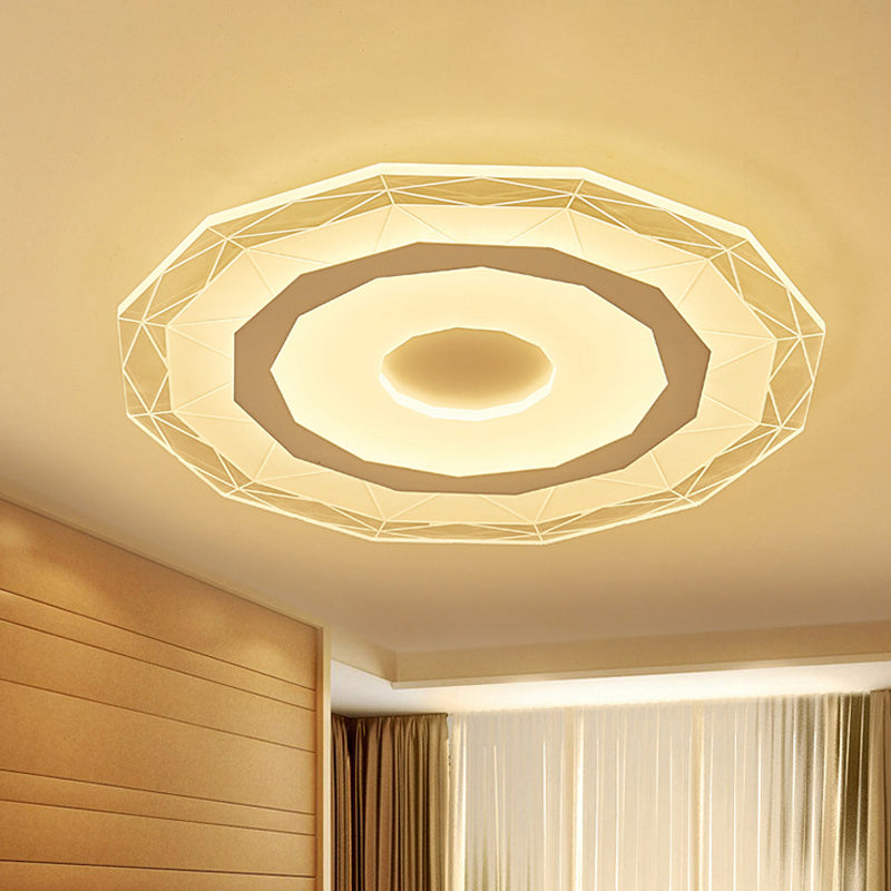 19.5’/23.5’ Ultra - Thin Ceiling Lamp Simple Style Acrylic White Led Flush Mount –
