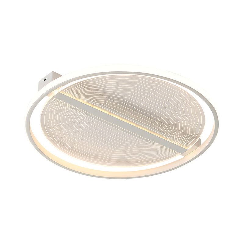 Minimalist Led Ceiling Light For Bedroom - Ultra-Thin Acrylic Flush Mount In Warm/White